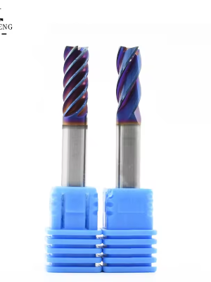 4 flute and 6 flute carbide end mill with nano blue coating