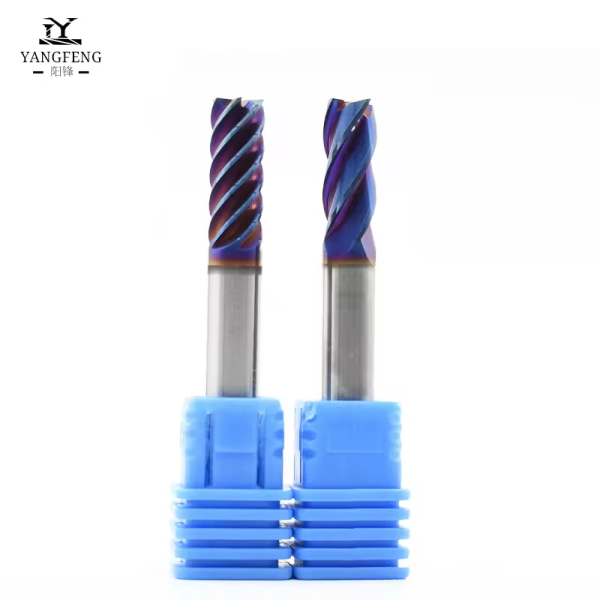 4 flute and 6 flute carbide end mill with nano blue coating